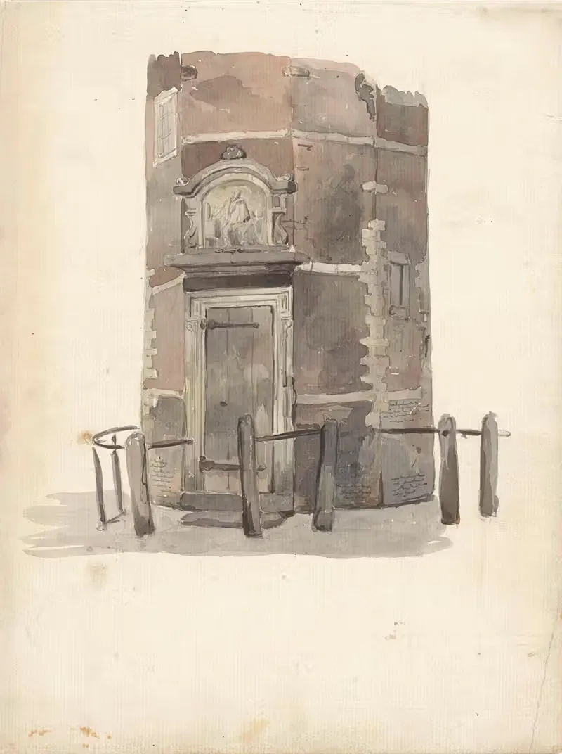 Poortje van het gilde in de St. Anthoniswaag, Amsterdam — Johan Adolph Rust