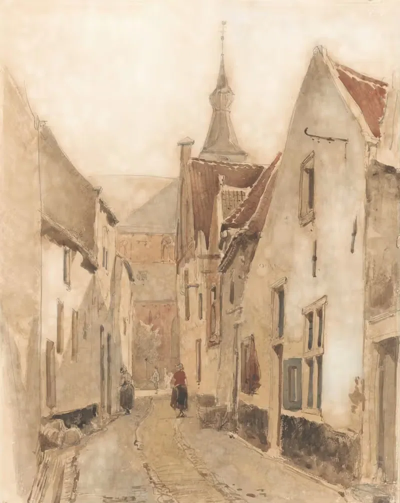 Gezicht in de Ridderstraat te Hattem — Johannes Bosboom