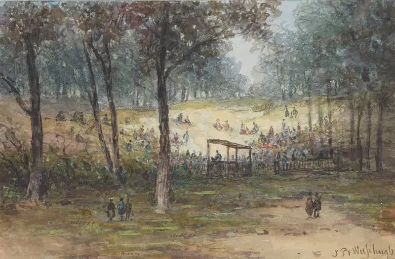 Открытая встреча by Иоганнес Питер ван Висселинг, 1822 - 1899 — digital art print download