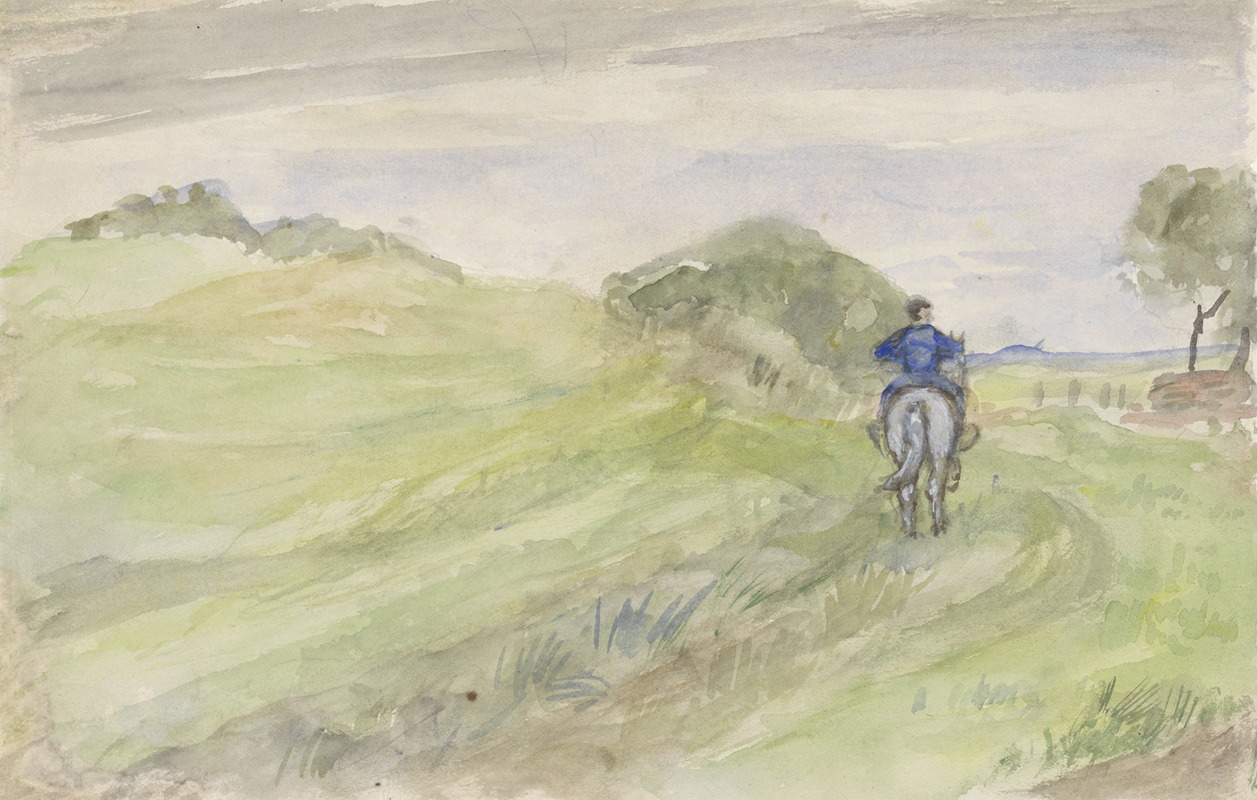 Ruiter op een landweg by Йозеф Исраэльс, 1834 - 1911 — digital art print download