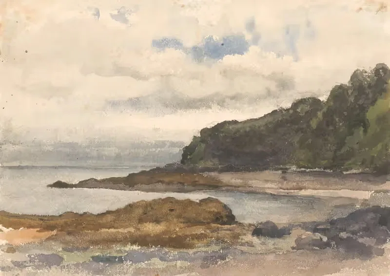 Берег озера by Юлий Яковус ван де Санд Бахуйзен, 1845 - 1925 — digital art print download
