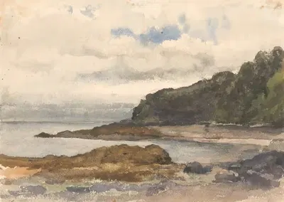 Берег озера by Юлий Яковус ван де Санд Бахуйзен, 1845 - 1925 — digital art print download