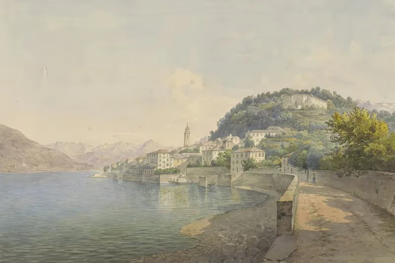 Белладжио на озере Комо by Карой Лайош Либай, 1824 - 1888 — digital art print download