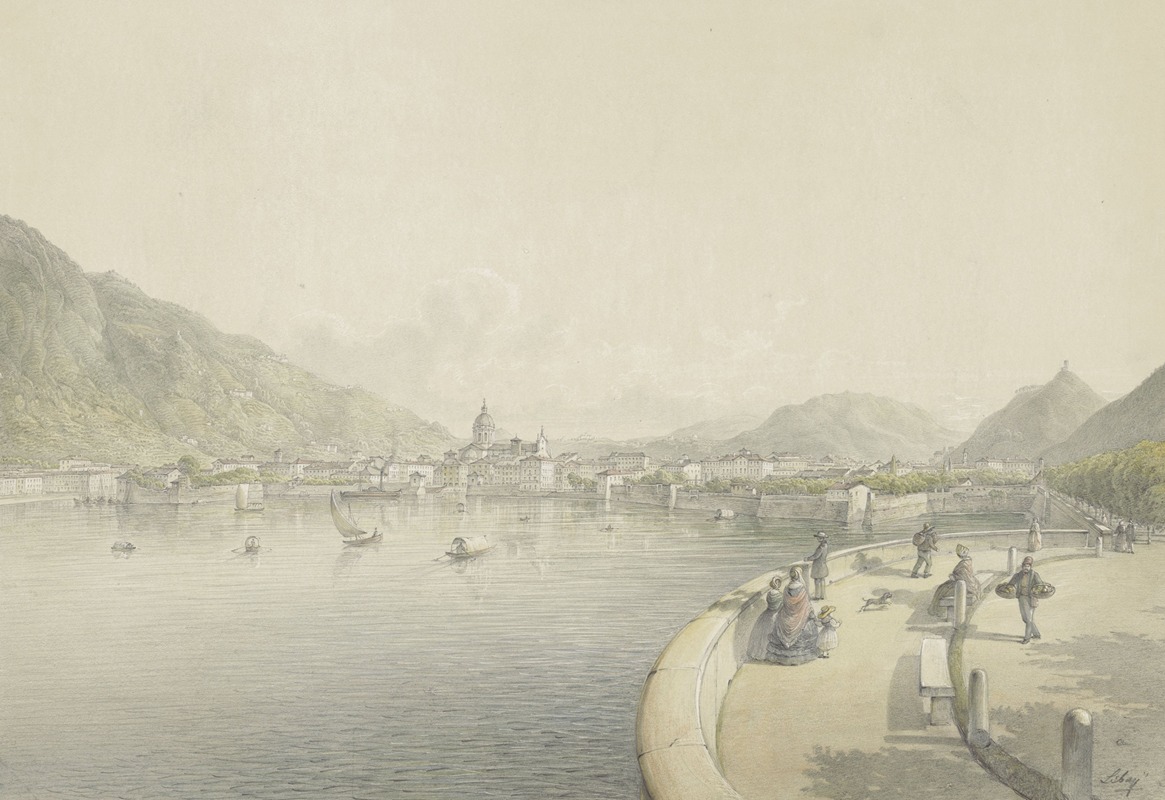 Como by Karoly Lajos Libay, 1824 - 1888 — digital art print download