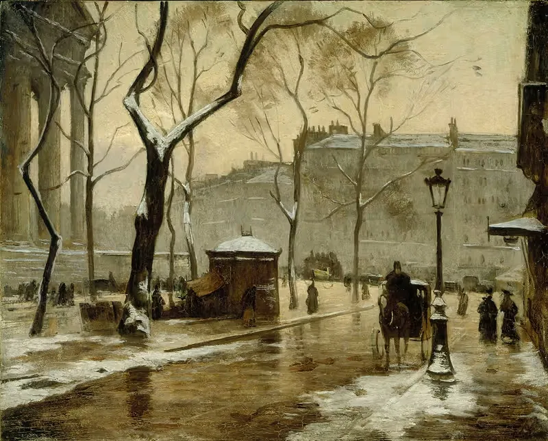 Площадь Мадлен by Луи Бракваваль, 1900 — digital art print download