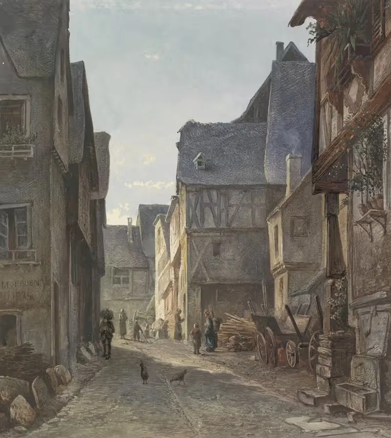 Gezicht te Pünderich, aan de Mosel — Marinus van Raden