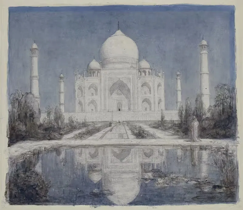 Taj Mahal bij maanlicht — Marius Bauer