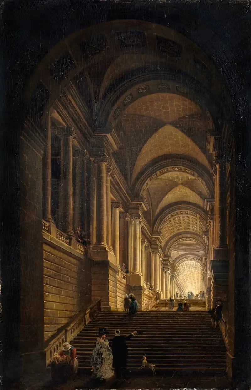 Лестница во дворце мечты by Пьер-Антуан Демаки, 1780 — digital art print download