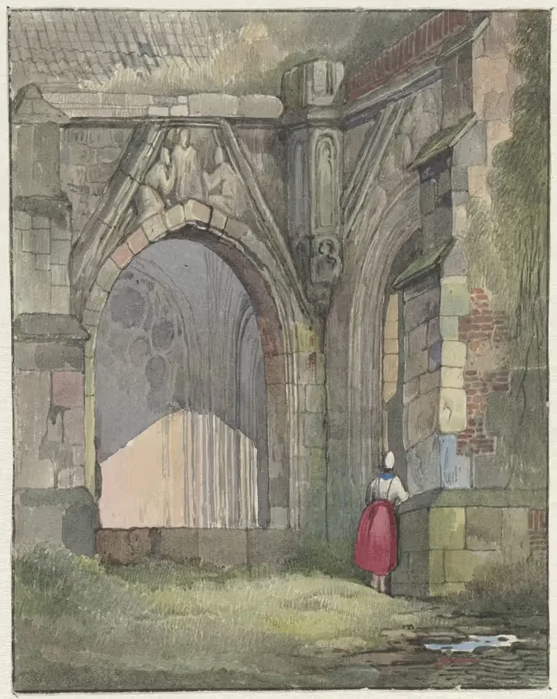 Kerkportaal by Reinier Craeyvanger, 1822 - 1880 — digital art print download