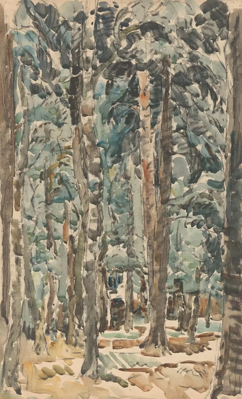 Лесной пейзаж by Вилельмус Иоганнес Стенхофф, 1873 - 1932 — digital art print download