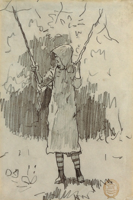 Girl on a Swing by Уинслоу Хомер, 1879 — digital art print download