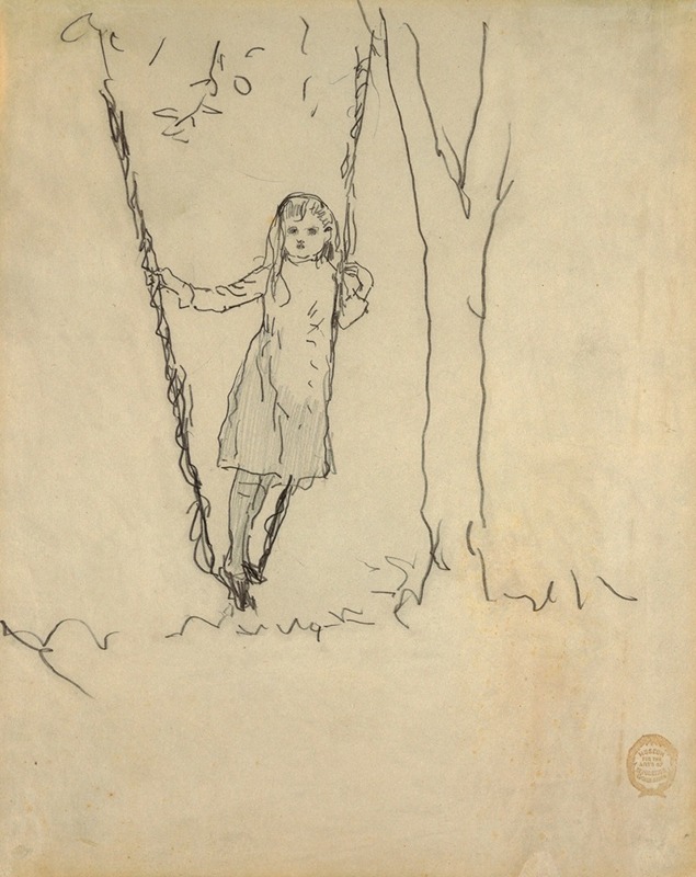 Girl Standing on a Swing by Уинслоу Хомер, 1879 — digital art print download