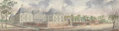 Het Huis te Honselaersdijk en omgeving, over het voorplein te zien by Abraham Beerstraaten, 1640 - 1649 — digital art print…