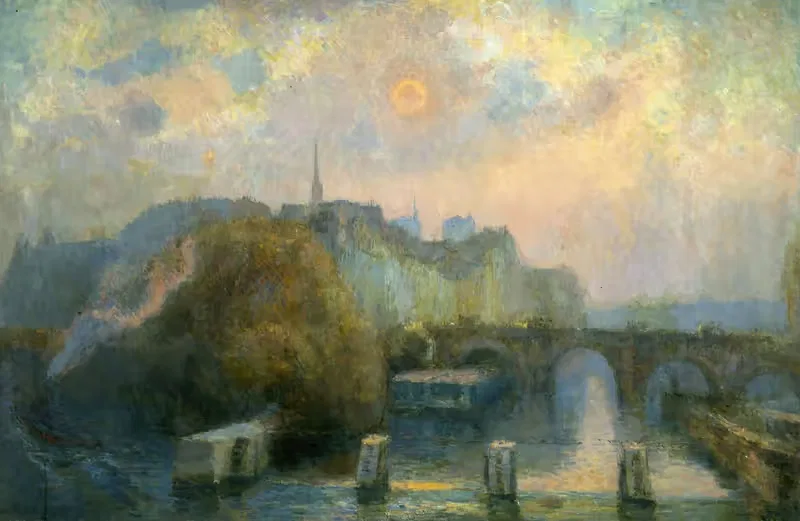 Сити, Париж, осеннее утро by Альбер Лебур, 1909 — digital art print download