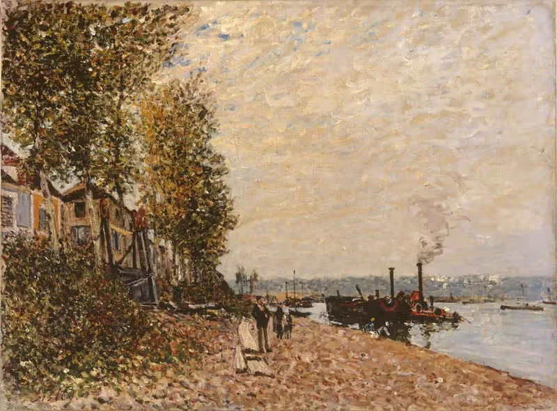 Le remorqueur, le Loing à Saint-Mammès — Alfred Sisley