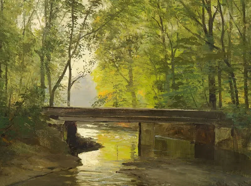Åløb gennem en sensommerskov — Anders Andersen-Lundby
