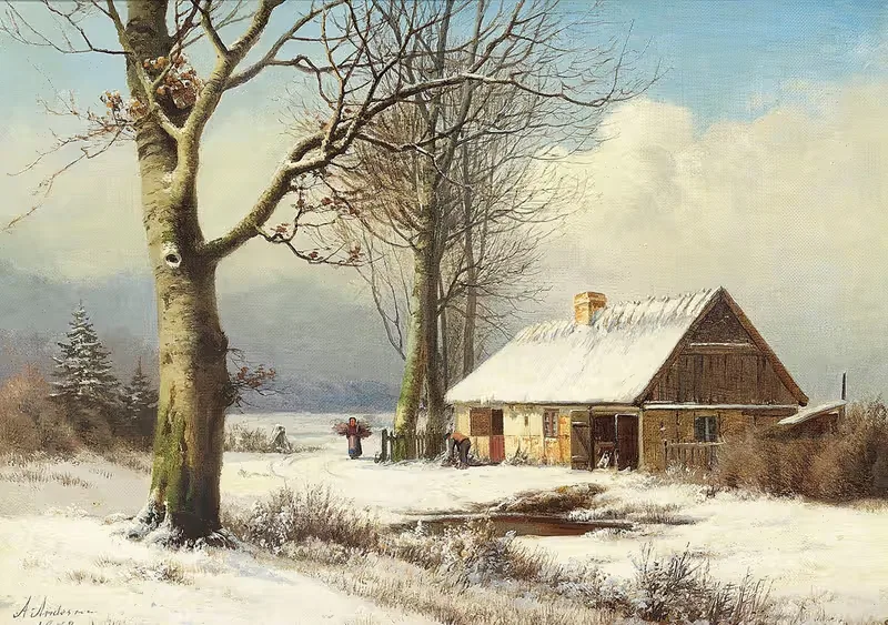 Здесь берут дрова by Андерс Андерсен-Лундби, 1872 — digital art print download