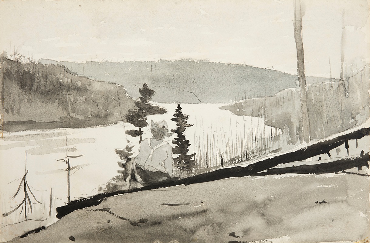 Mountain River or Lake by Winslow Homer, 1897 — digital art print download