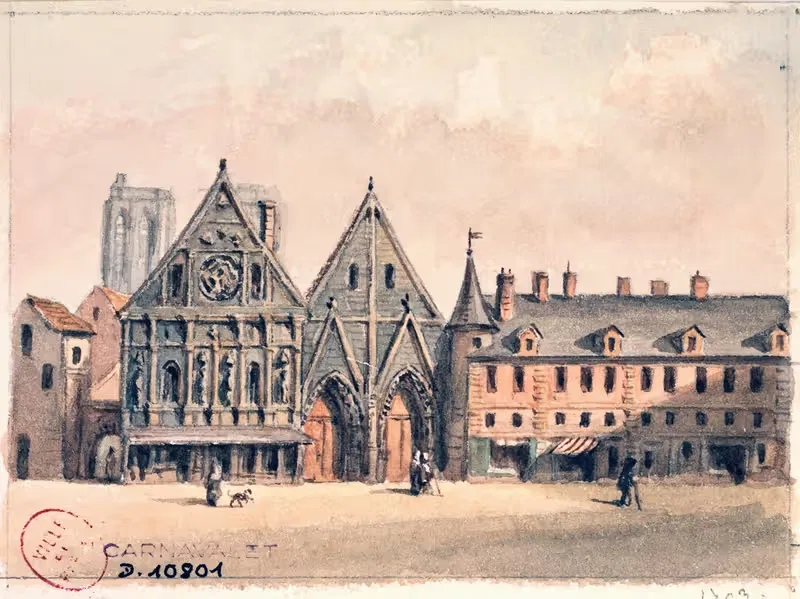 Hôtel Dieu avant l'incendie — Auguste-Sébastien Bénard