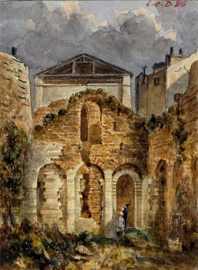 Термальные воды Юлия by Огюст-Себастьен Бенар, 1810 — digital art print download