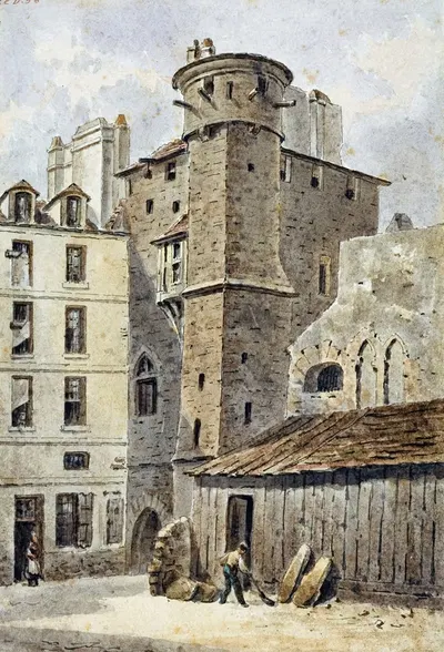 Tour Saint Jean de Latran. by Auguste-Sébastien Bénard, 1844 — digital art print download