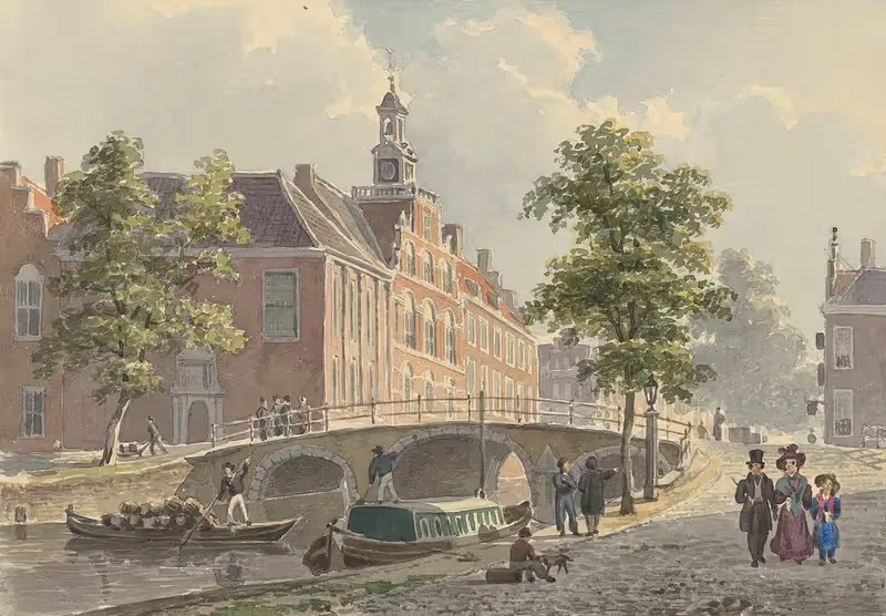 Het Spui te 's-Gravenhage, gezien naar het zuiden — Bartholomeus Johannes van Hove