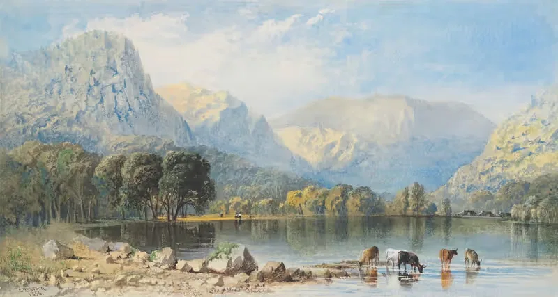 Thirlmere Lake, Cumbria by Cornelius Pearson, 1856 — digital art print download