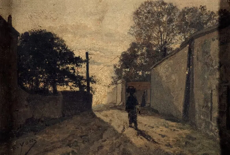 La Rue Saint-Vincent à Montmartre — Edmond Charles Joseph Yon