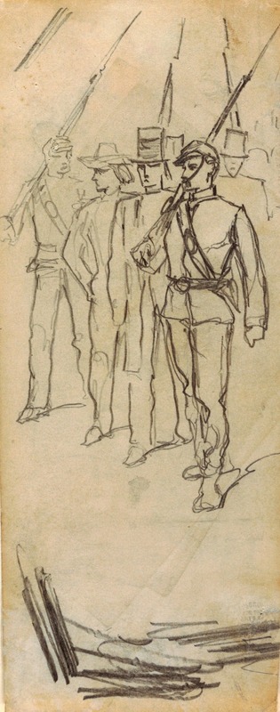 Soldiers Escorting Civilians by Уинслоу Хомер, 1862 — digital art print download