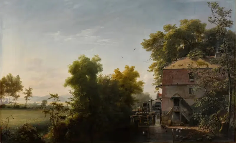 Водяная мельница в Хейлсберге by Эдуард Гертнер, 1846 — digital art print download