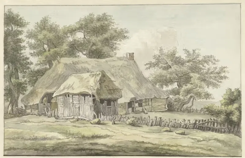Ферма в Эксте, Дренте by Эгберт ван Дриелст, 1755 - 1818 — digital art print download