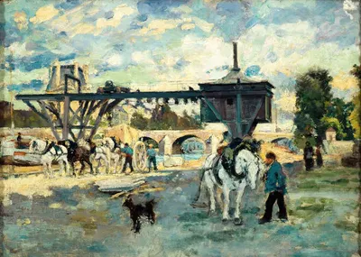 Гру на Сене у Королевского моста by Эмиль Антуан Гийе, 1880 — digital art print download