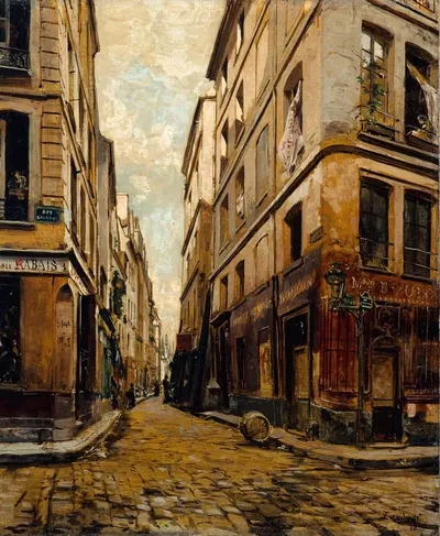 Улица Отеля-Кольбера by Эммануэль Лансье, 1888 — digital art print download