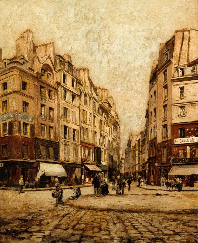 Улица Галанд by Эммануэль Лансье, 1888 — digital art print download