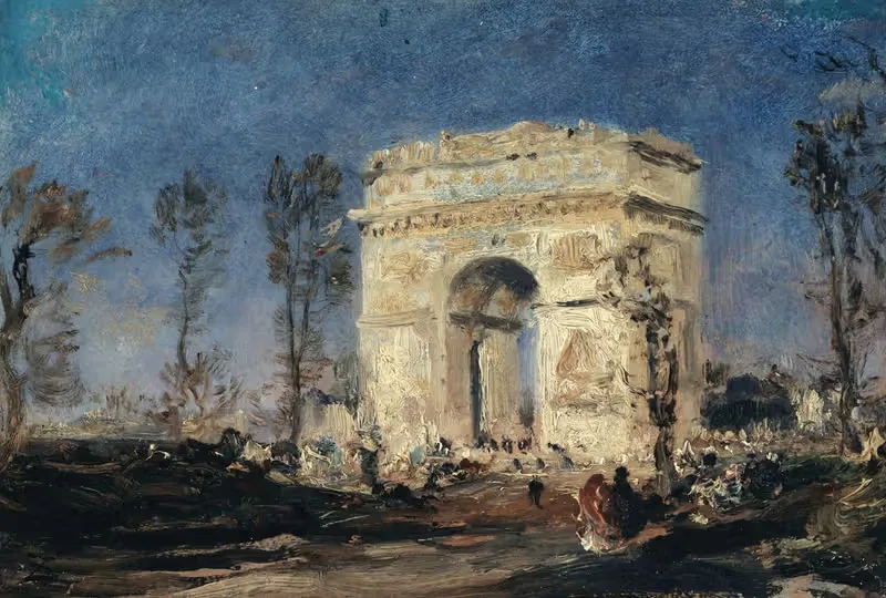L'Arc de Triomphe de l'Etoile, 8ème arrondissement. — Félix Ziem