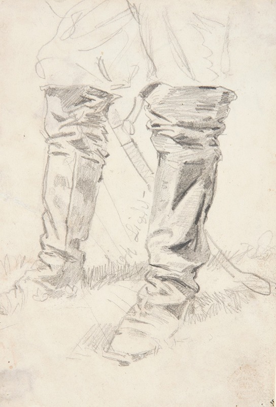 Study of Cavalry Officer's Boots by Уинслоу Хомер, 1862-1864 — digital art print download