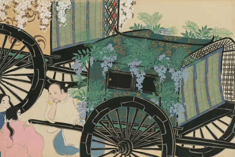 Цветочные повозки (Ханасасигурума) by Камисака Секка, 1909-1910 — digital art print download