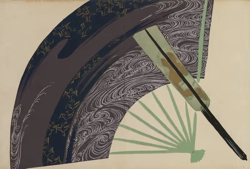 Folding Fans (Suehiro) by Kamisaka Sekka, 1909-1910 — digital art print download