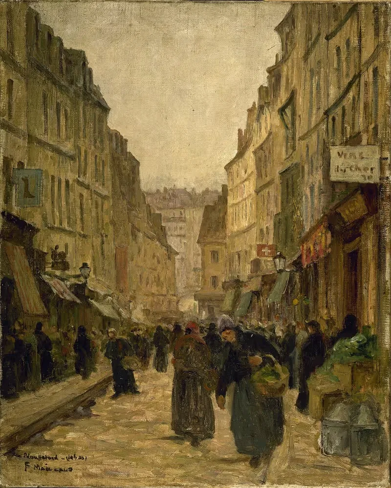 La rue Mouffetard by Fernand Maillaud, 1905 — digital art print download