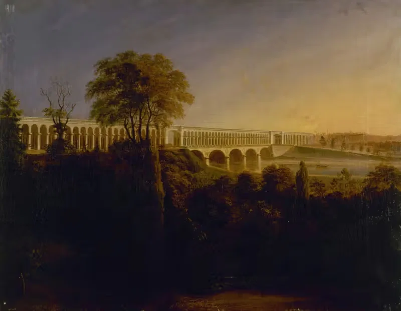 Le Pont du Point-du-Jour, à Auteuil. — François-Edme Ricois