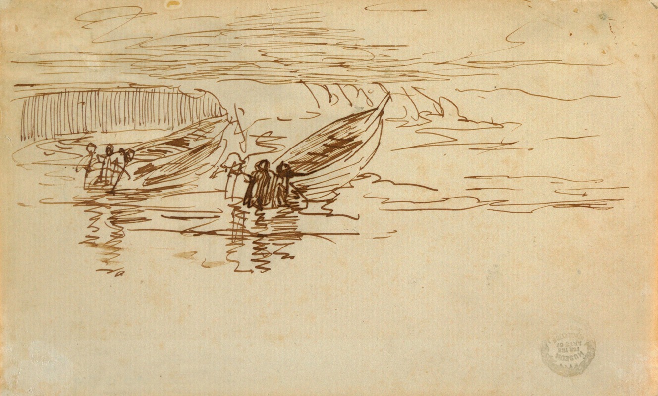Two Dories Being Launched, England by Уинслоу Хомер, 1881 — digital art print download