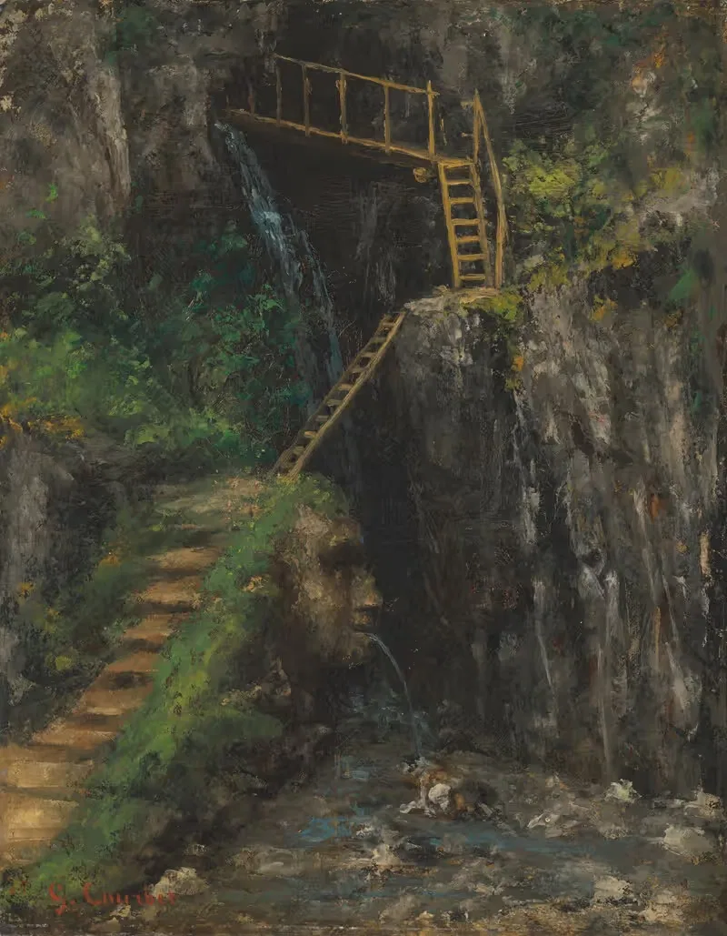 Ущелье Сайон by Гюстав Курбе, 1875 — digital art print download