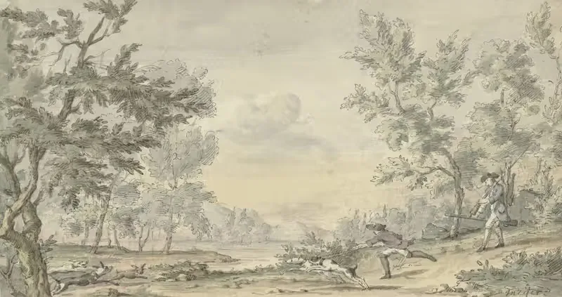 Охота на зайцев by Хендрик Мейер, 1754 - 1793 — digital art print download