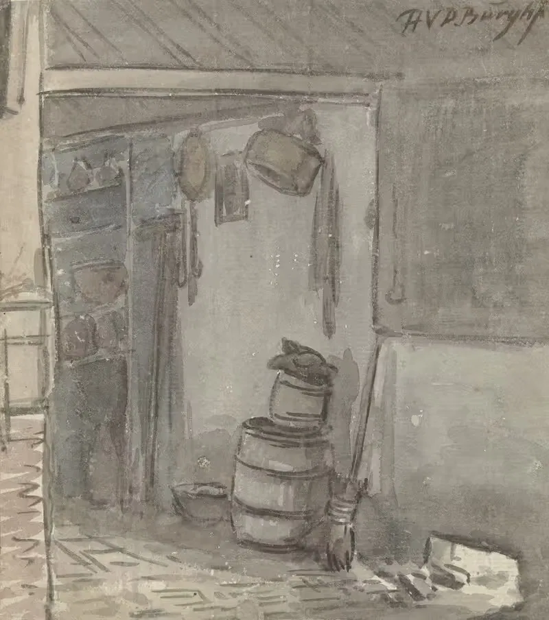 Gezicht in een boerendeel — Hendrik van der Burgh