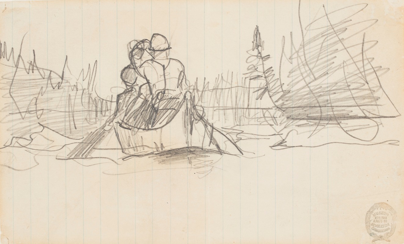 Two Men in a Canoe by Winslow Homer, 1897 — digital art print download