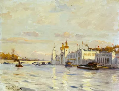 Вид на Всемирную выставку 1889 года by Анри Сентен, 1889 — digital art print download