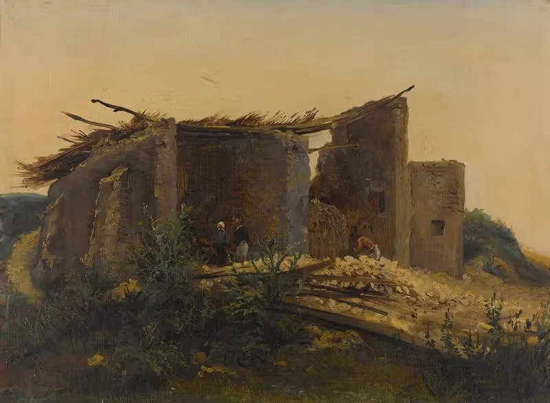 Печка для гипса на Монмартре by Анри-Арсен Макайр, 1834 — digital art print download