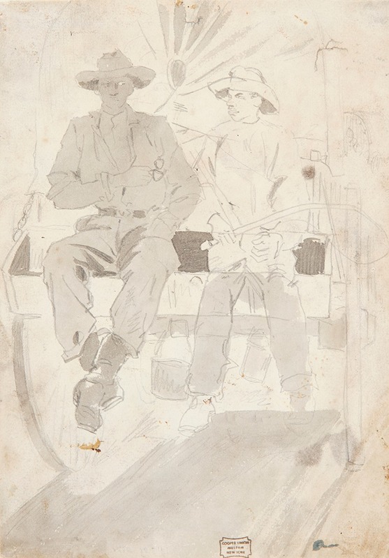 Two Men in an Army Wagon by Уинслоу Хомер, 1862 — digital art print download