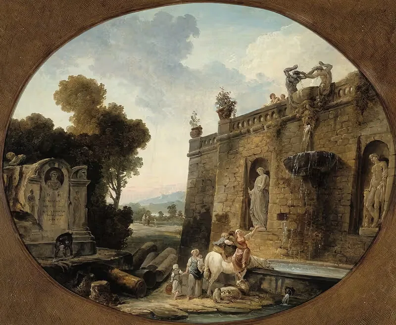 L'Abreuvoir by Hubert Robert, 1804 — digital art print download