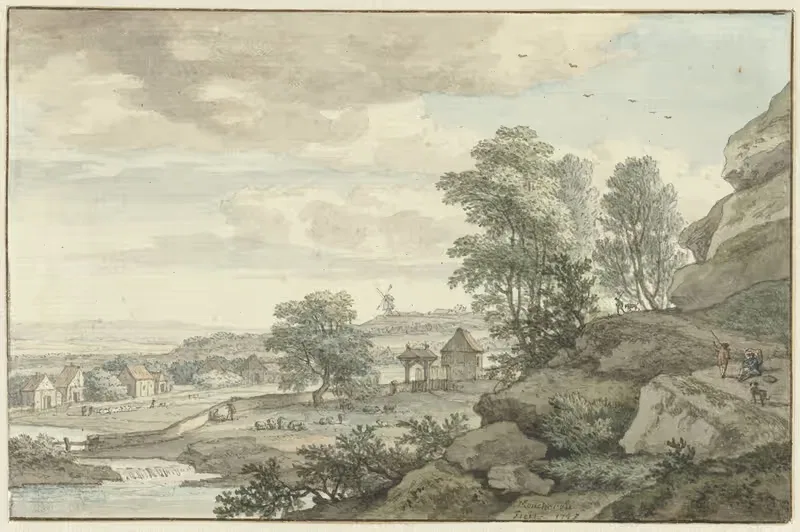 Gezicht in de omgeving van Bentheim — Isaac de Moucheron